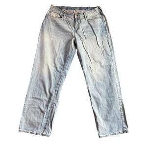 Old Navy Womens Jeans Size 38 x 34 Loose Fit Light Wash Denim Casual Pants